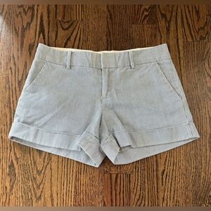Club Monaco white blue striped cotton shorts size 6